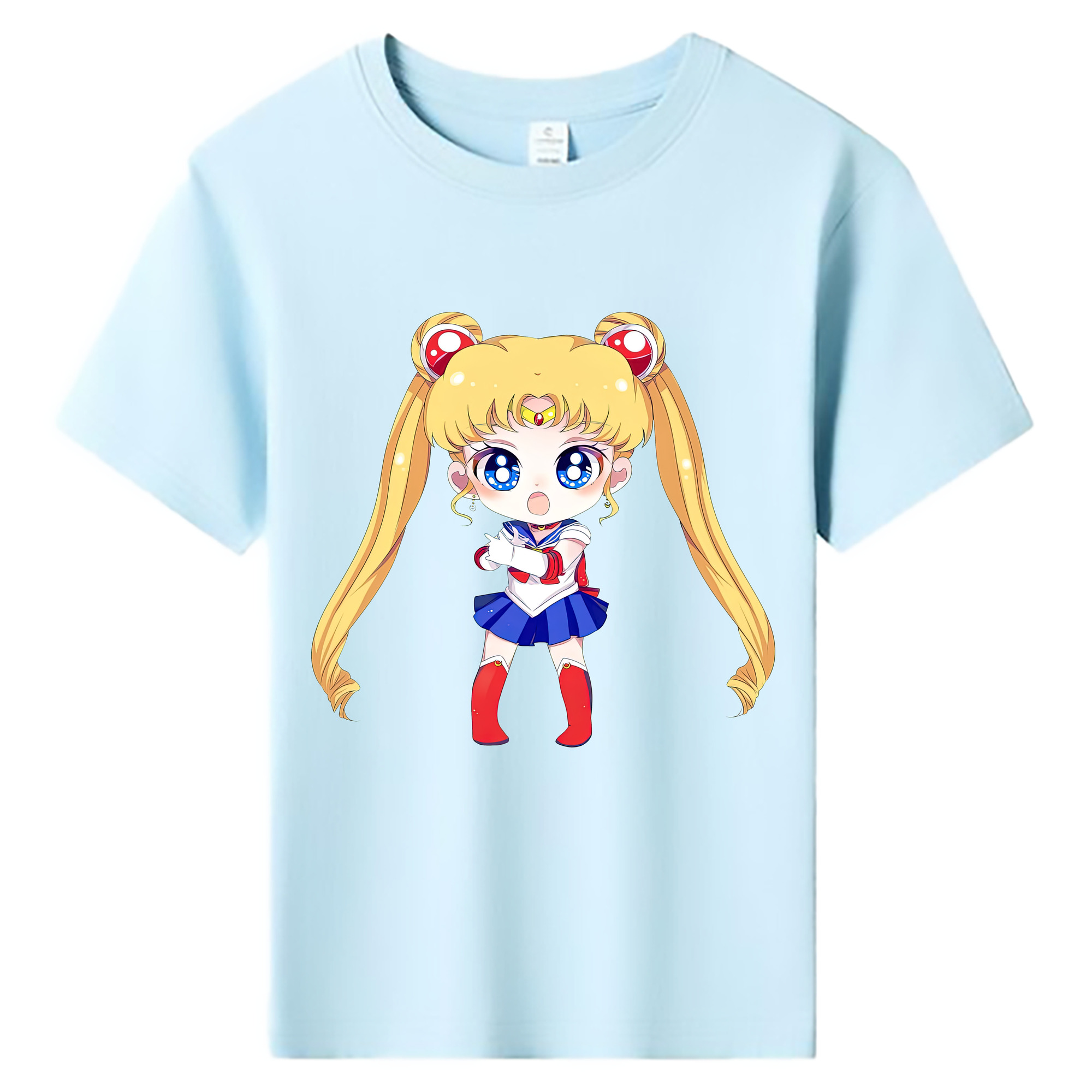 （画像用） 美少女戦士セーラームーン 月野 うさぎ つきの うさぎ Sailor Moon Tsukino Usagi 綿100％キッズTシャツ（フロントプリント）
